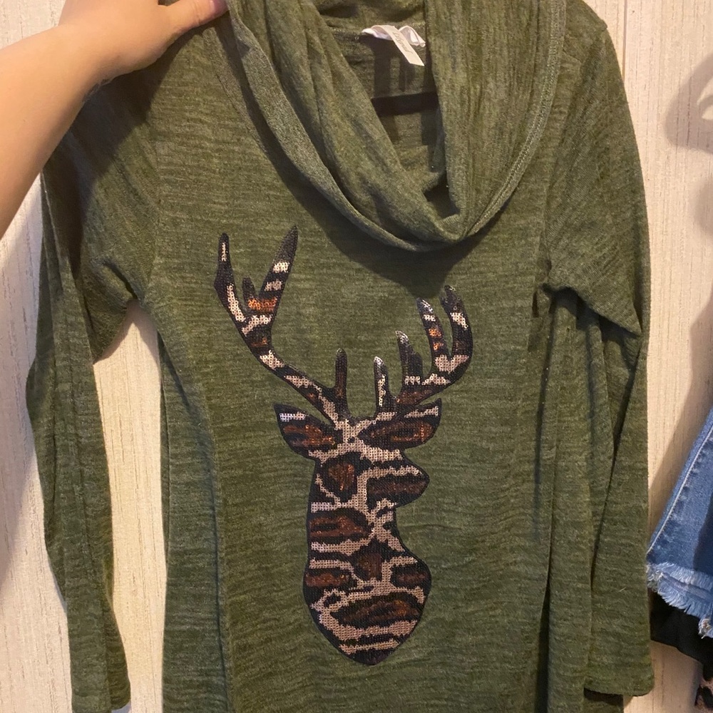 Cowl neck long tunic